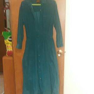 An Eddie Bauer corduroy shirtdress.